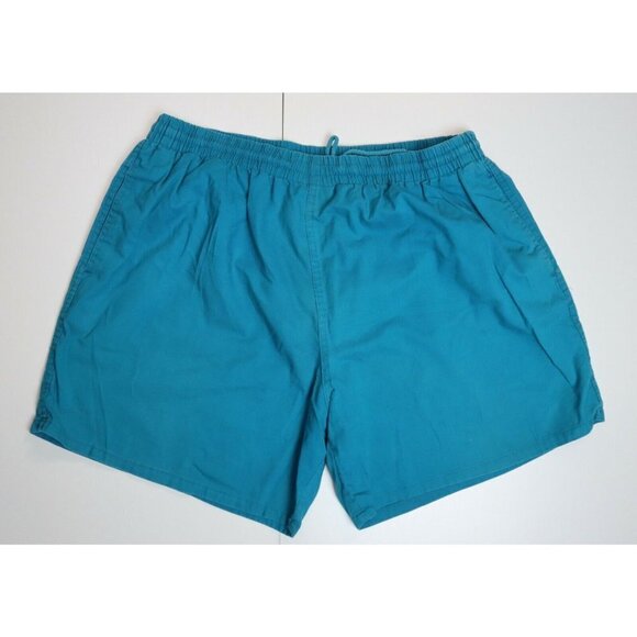 VINTAGE MEN'S BLUE SWIM TRUNKS - SWIMSUIT - BASIC EDITIONS - SIZE XL - Picture 2 of 6